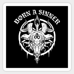 Born A Sinner Baphomet Magnet